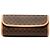 Céline Clutch de lona recubierta Macadam marrón Celine Castaño