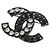 Spilla in cristallo nero in metallo Chanel