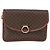 Céline Celine Vintage Macadam Schultertasche aus Canvas Mittel Braun