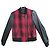 Maje Biker Jacket Black and Red Wool and Lamb Leather