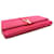 Yves Saint Laurent SAINT LAURENT PARIS Portefeuille Y-Line à Rabat - Cuir Rose  - vue 6