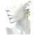 Timeless Orecchini in perla finta Chanel Coco Mark Argento Metallico - vista 2