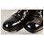 Louis Vuitton Derby Scarpe Alte Pelle Lucida Nera Nero - vista 2