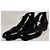 Louis Vuitton Derby Scarpe Alte Pelle Lucida Nera Nero - vista 4