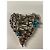Christian Lacroix Spilla a forma di cuore intrecciata in argento con turchese - vista 3