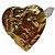 Yves Saint Laurent Spilla a forma di cuore dorata con cristalli
