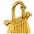 Lucchetto Harp Hermès 1996 Design Metallico Limitato D'oro - vista 3