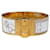 Bracciale Bangle Charnière Hermès Bianco Beige D'oro  - vista 3