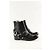 Zadig & Voltaire Schwarze Leder-Bikerstiefel - Ansicht 3