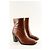 Zadig & Voltaire Botas de cuero charol camel Camello - vista 3