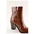 Zadig & Voltaire Botas de cuero charol camel Camello - vista 4