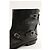 Giuseppe Zanotti Botas de couro pretas com fivelas Preto - vista 5