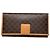 Céline Vintage Celine Paris Triomphe Monogram Leather Wallet Brown