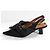 Mule Ganni con tacco kitten nero e fiocco frontale - vista 2