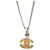 Pendente Chanel Vintage CC in metallo placcato Argento - vista 2