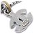 Pendente Chanel Vintage CC in metallo placcato Argento - vista 4