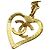 Pendente in metallo a forma di cuore CC di Chanel D'oro - vista 3