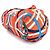 Duffle Borsa a Spalla Hermès Cavalcadour Air in Seta 38 Multicolore Arancione - vista 3