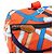 Duffle Borsa a Spalla Hermès Cavalcadour Air in Seta 38 Multicolore Arancione - vista 9