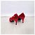 Rote Absatzschuhe von Gianni Versace aus den 80ern, rote Samt-Schuhe - Ansicht 4