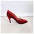 Rote Absatzschuhe von Gianni Versace aus den 80ern, rote Samt-Schuhe - Ansicht 5