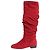 Stuart Weitzman Red suede ruched knee-high boots - size EU 37.5