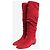 Stuart Weitzman Red suede ruched knee-high boots - size EU 37.5 - view 2