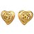 Pendente in metallo a forma di cuore CC di Chanel D'oro