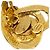 Pendente in metallo a forma di cuore CC di Chanel D'oro - vista 4