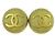 Chanel CC Round Metal D'oro