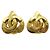 Chanel Vintage CC Heart Clip-On Metal Small D'oro