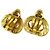 Chanel Vintage CC Heart Clip-On Metal Small D'oro - vista 5