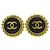 Chanel CC Round Metal Nero
