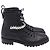 Stivali da combattimento decorati Jimmy Choo Cruz in pelle nera Nero