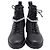 Stivali da combattimento decorati Jimmy Choo Cruz in pelle nera Nero - vista 2