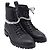 Stivali da combattimento decorati Jimmy Choo Cruz in pelle nera Nero - vista 3