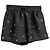 Schwarze Mini-Shorts aus Polyester mit Onyx-Kristallverzierungen von Sandro
