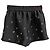 Schwarze Mini-Shorts aus Polyester mit Onyx-Kristallverzierungen von Sandro - Ansicht 3