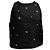 Top halter de poliéster negro adornado con cristales Sandro Storm