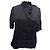 Sandro Collo Ruffle Blu in Viscosa Nera Nero