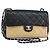 Chanel Vintage Quadrat CC Umhängetasche aus gestepptem Lammleder Medium Beige