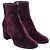 Botines de tacón bloque Margaux en terciopelo burdeos de Gianvito Rossi Roja - vista 3