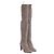 Botas acima do joelho Stuart Weitzman Highland em camurça cinza - vista 3
