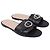 Infradito in pelle nera decorate con cristalli Stuart Weitzman Nero - vista 3