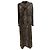 Autre Marque Vestido Midi Leopardo Bette en Seda Marrón de Rixo Castaño