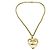 Pendente Cuore CC Chanel in metallo D'oro