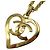 Pendente Cuore CC Chanel in metallo D'oro - vista 2