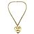 Pendente a cuore CC in metallo di Chanel D'oro