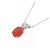Autre Marque Collana in diamante corallo Pt900/Pt850 Rosso - vista 3