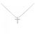 Autre Marque Collana a Croce in Platino e Diamante Argento
